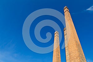 Old brick chimney flue.