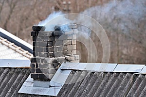 Old brick chimney