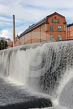 Old brick factory. Industrial landscape. Norrkoping. Sweden