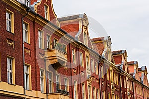 Old brick gable houses in Potsdam, Germany