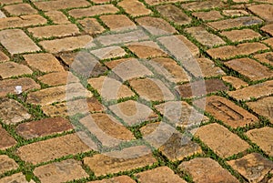 Old brick pavement
