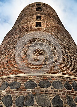 Old brick tower at the Rhine, Rees