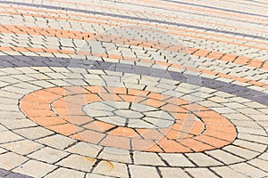 Old brick walkway texture