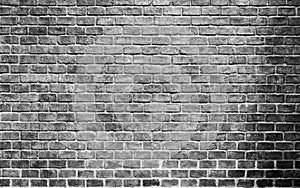 Old brick wall background in balck and white tone photo