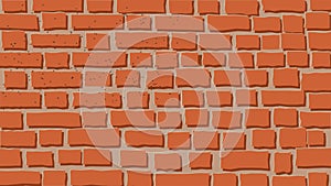 Old brick wall background. Moving bricks