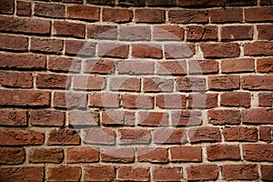 Old brick wall. Background of old vintage brick wall.