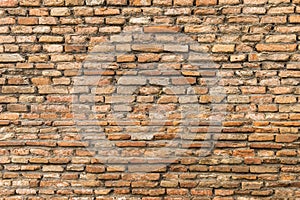 Old brick wall background, outdoor daylight