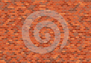 Old brick wall background. Red bricks texture seamless pattern vector