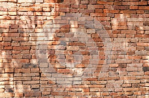 Old brick wall background texture,background material of industry building construction