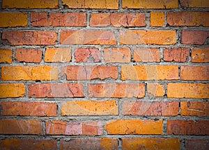 Old Brick wall background or texture. Close up