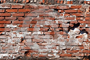 old brick wall brown color for background or texture