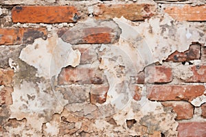 old brick wall brown color for background or texture