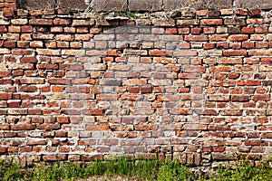 Old brick wall, dilapidated