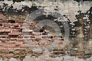 Old brick wall eroded texture