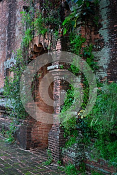 Old brick wall with gate