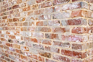 Old brick wall. Grunge brickwork background