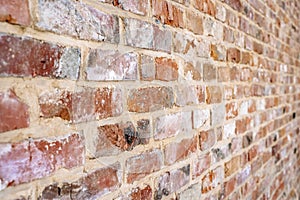 Old brick wall. Grunge brickwork background