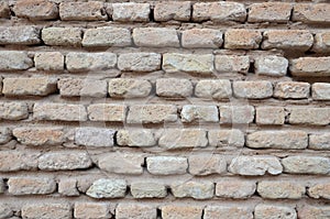Old brick wall in the Mosque of Uqba