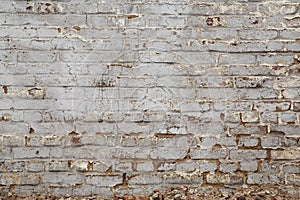 Old brick wall with plasterwork