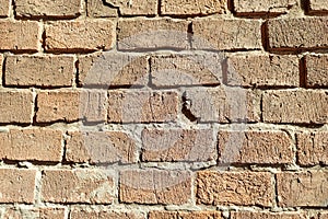 old brick wall red, vintage background panorama abstract stone