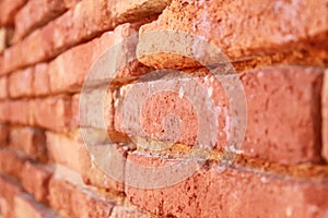 Old brick wall without renovation