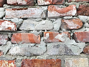 Old brick wall with sharp texture.