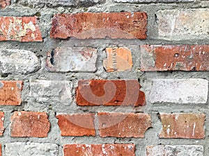 Old brick wall with sharp texture.