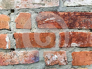 Old brick wall with sharp texture.