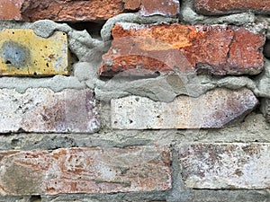 Old brick wall with sharp texture.