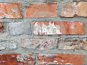 Old brick wall with sharp texture.