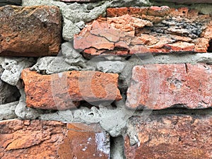 Old brick wall with sharp texture.