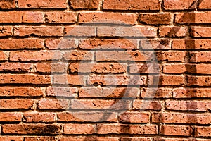 Old Brick Wall Texture background image. Grunge Red Stonewall Background