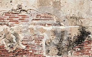 Old Brick Wall Texture background image. Grunge Red Stonewall Background
