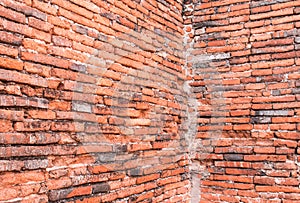 Old Brick Wall Texture background image. Grunge Red Stonewall Background