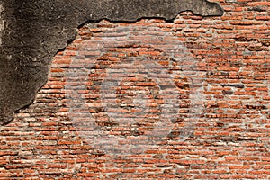 Old Brick Wall Texture background image. Grunge Red Stonewall Background