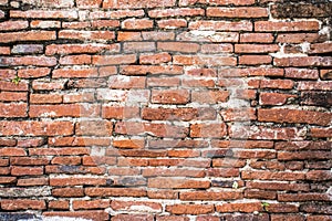 Old Brick Wall Texture background image. Grunge Red Stonewall Background