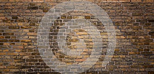 Old brick wall texture background. Vintage grunge architecture or interior design abstract texture