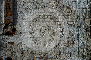 Old brick wall texture. Grunge background of aged stone surface