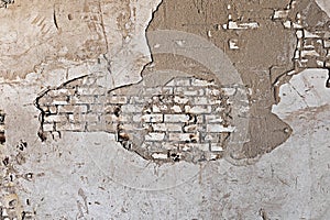 Old brick wall texture. Grunge white stonewall background