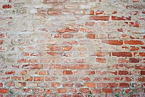 Old brick wall texture with scratches and crack