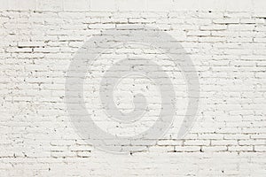 Old brick wall with white paint background texture