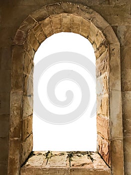 Old brick wall window