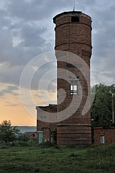 An Old Brick Water Tower, Built in the Early 1900s, Now Unused. Water Was Pumped to the Tank on Top From a Nearby Creek