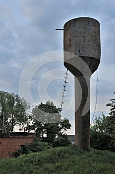 An Old Brick Water Tower, Built in the Early 1900s, Now Unused. Water Was Pumped to the Tank on Top From a Nearby Creek