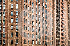 Old bricks building facade