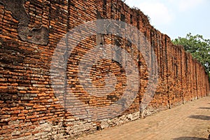 Old Bricks Walls With Sunlight