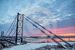 Viejo puente en municipio 