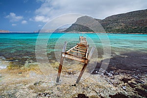 Old bridge on the Balos lagoon, Crete