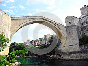 Old Bridge in the city of Mostar.