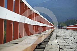 Old bridge of Confluencia, Chile. photo